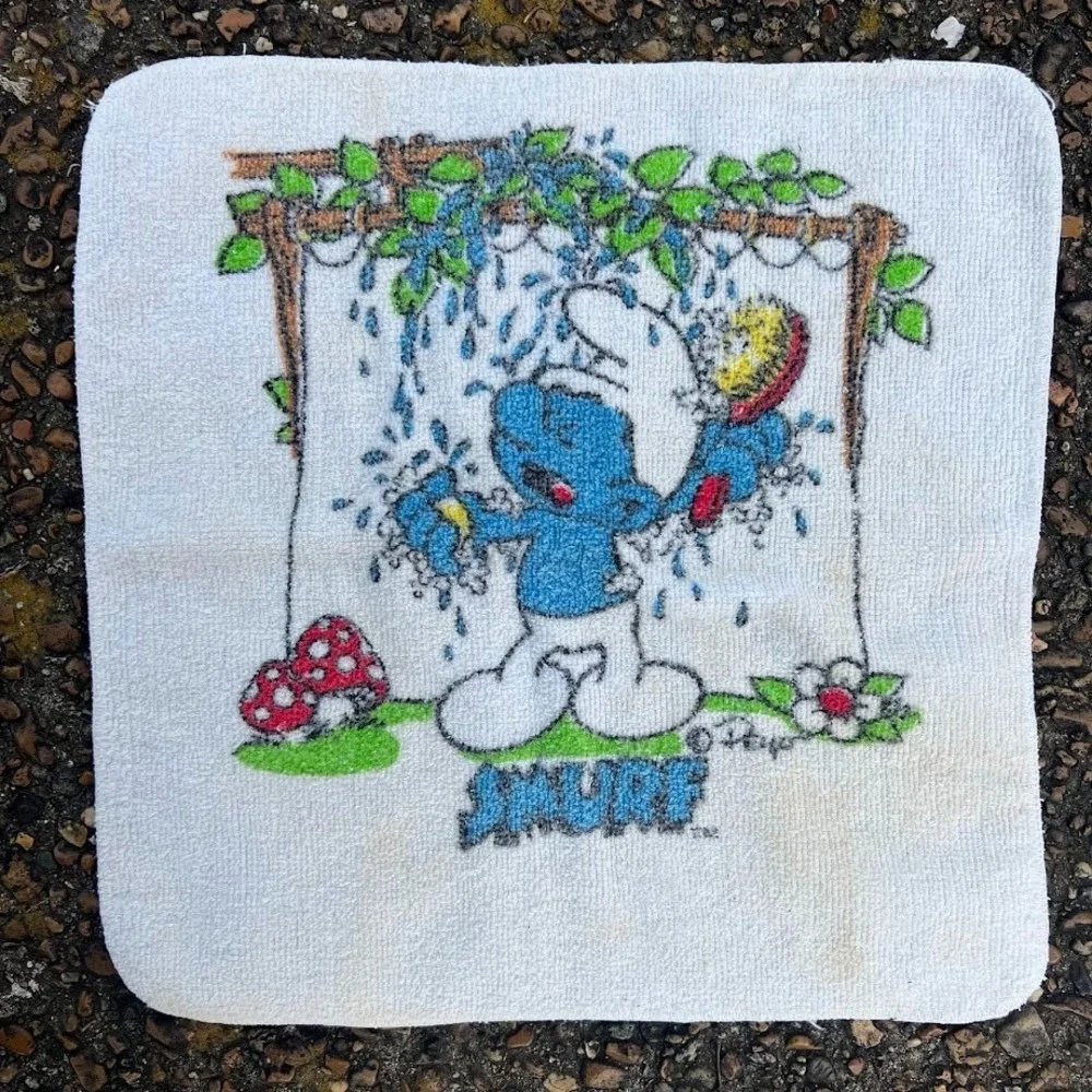 Vintage Lawtex Industries Smurf Canopy Shower‎ Wash Cloth